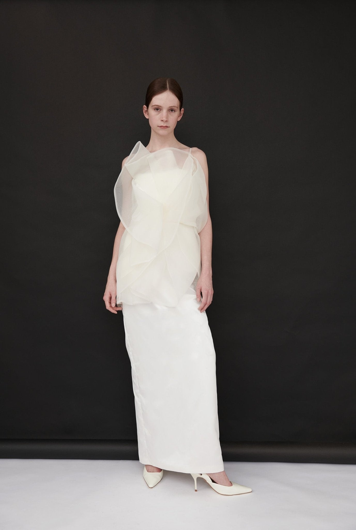 Lily Organza Flower Dress | Ivory Bridal & Evening Gown | ByVarga