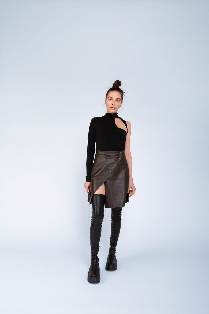 Amelia Leather Skirt