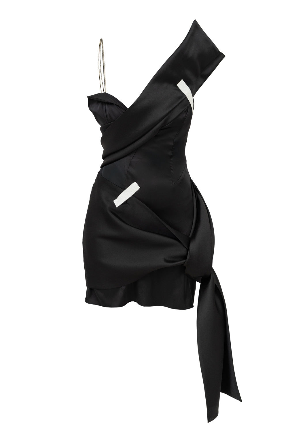 Janet black wrap mini dress by ByVarga - elegant autumn winter fashion. Product Front View