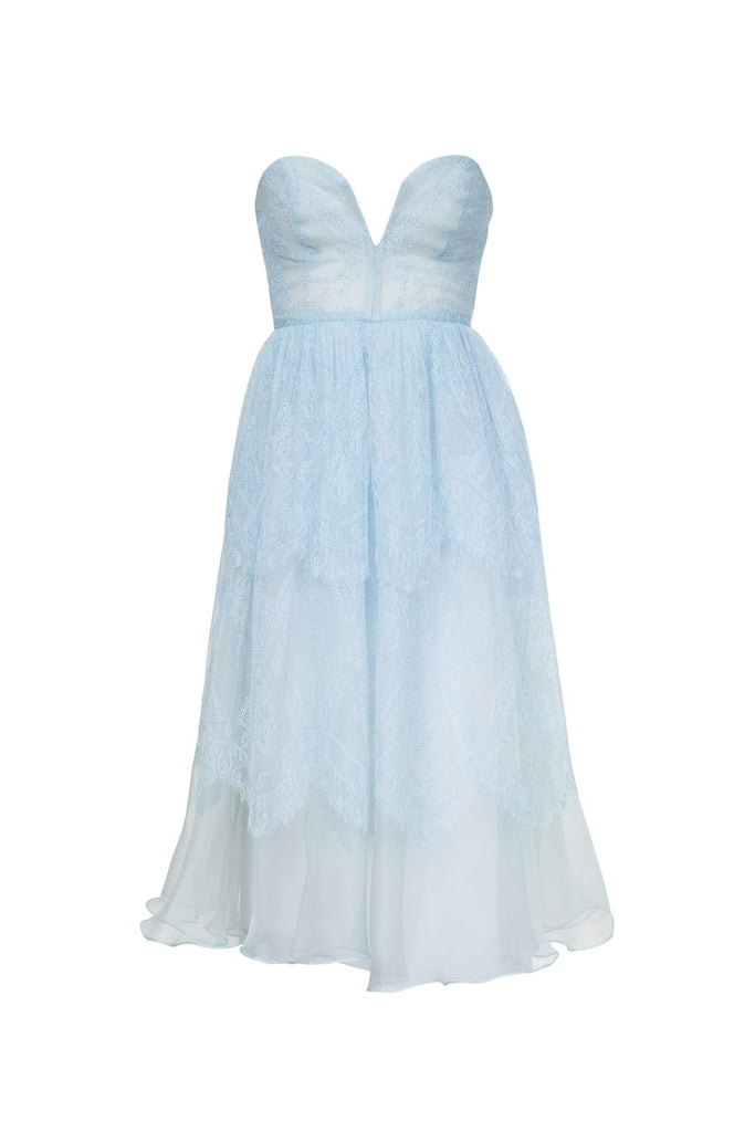 Full length view of Olympia Silk Dress showing elegant proportions and silhouette