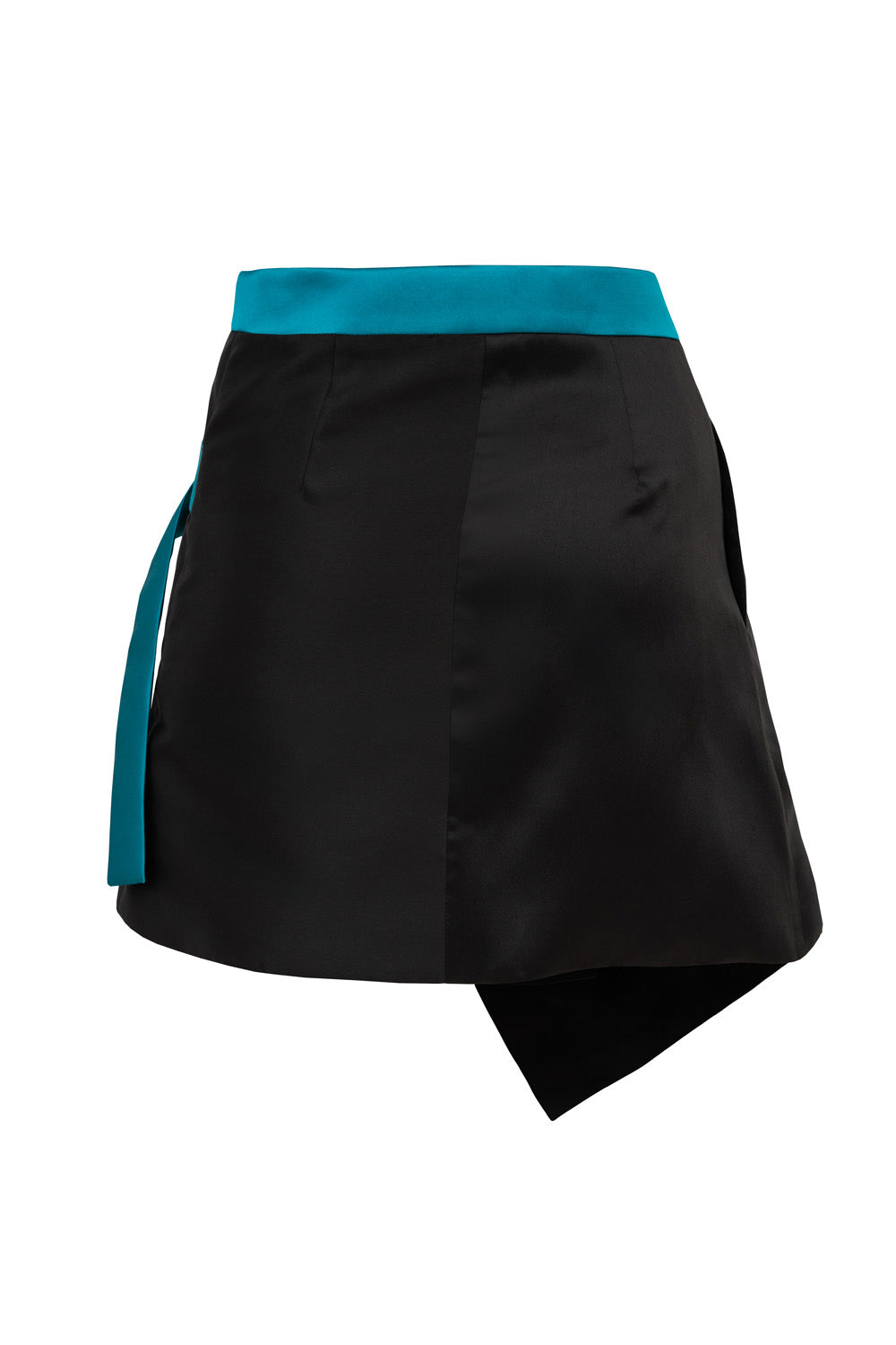 Peggy wrap skirt back view highlighting elegant draping and fit- byVarga