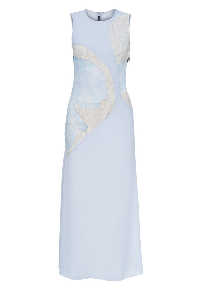 Front full length view of Priss Dress showing maxi style 