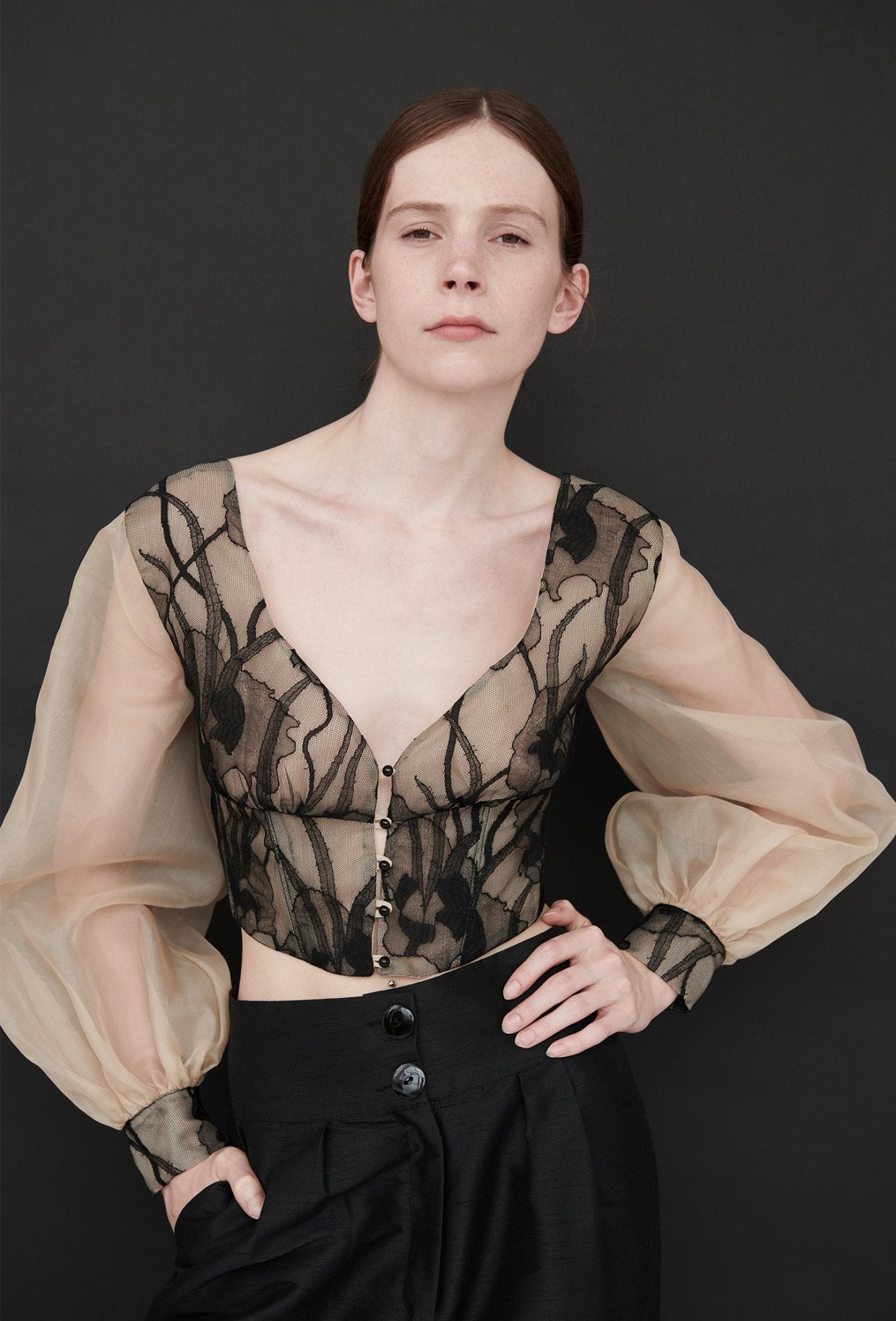Leana Silk Organza Blouse - ByVarga