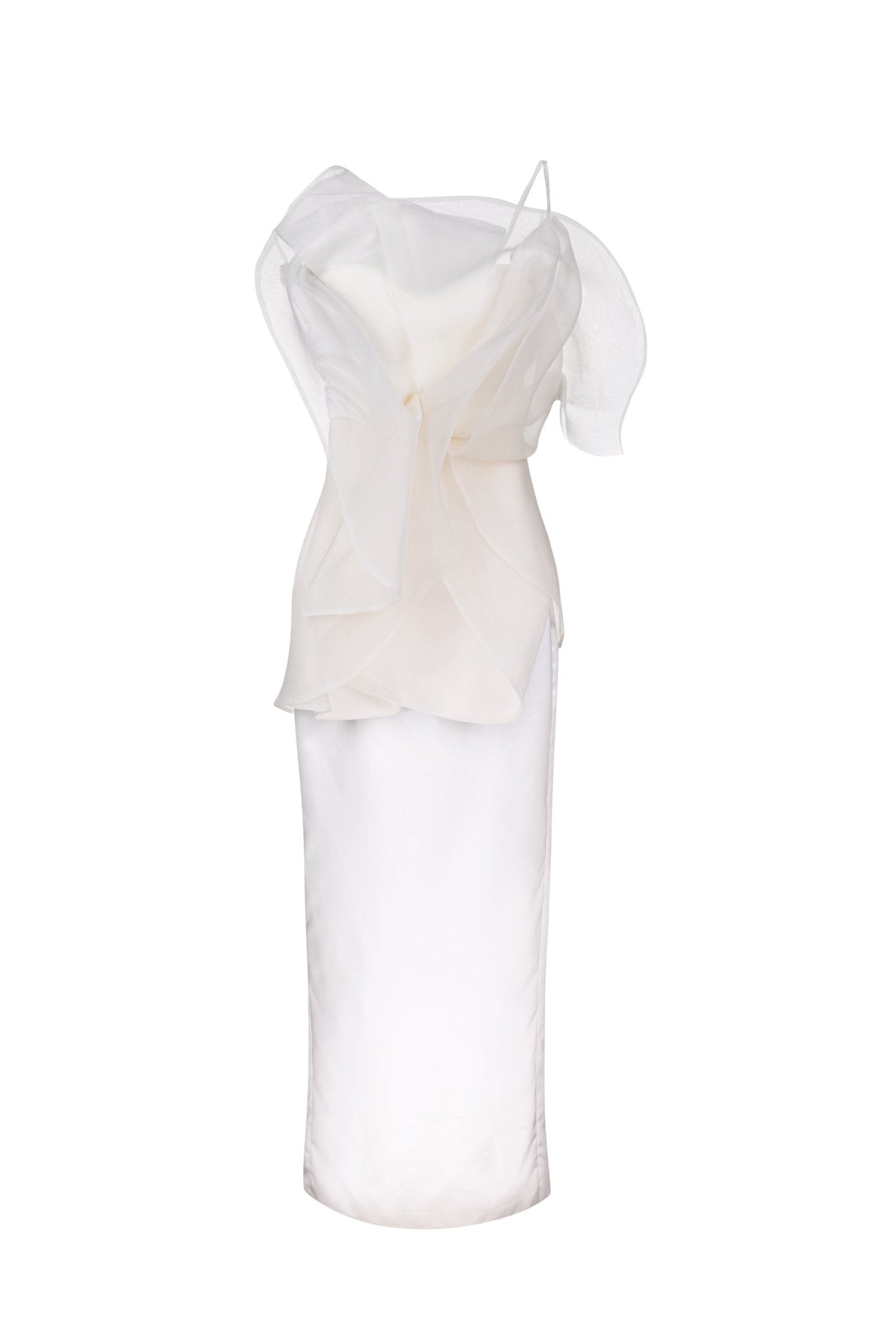 Lily Organza Flower Dress | Ivory Bridal & Evening Gown | ByVarga