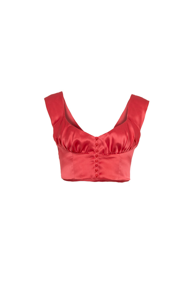 Audrey Silk Cropped Top