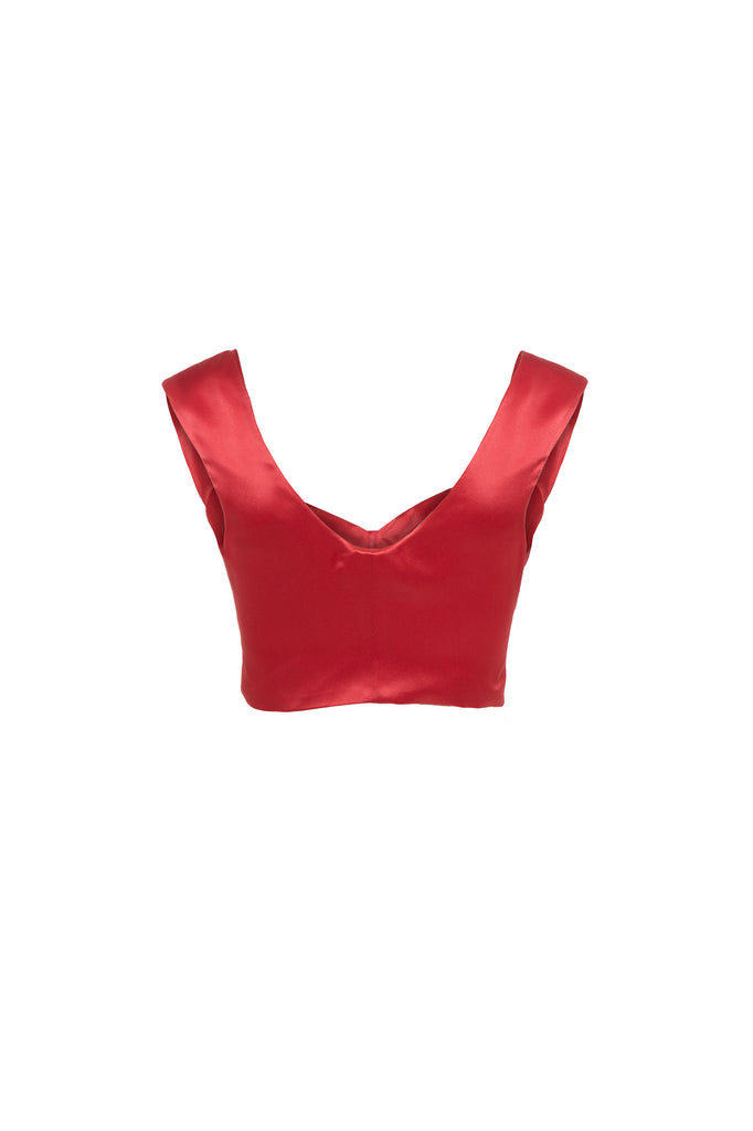 Audrey Silk Cropped Top